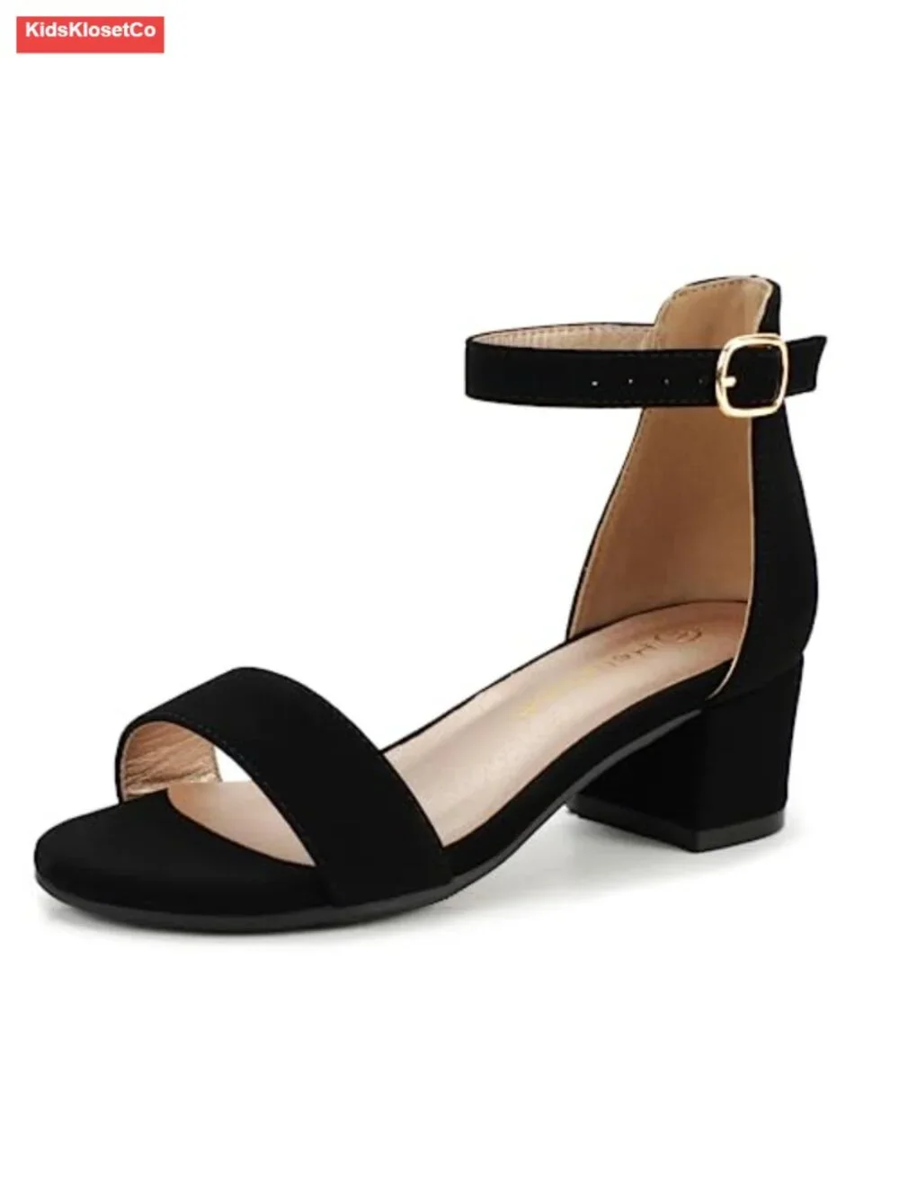 Girls Heeled Sandals Ankle Strap Dress Shoes Flower Girl Wedding Pumps